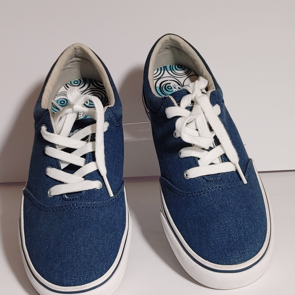 Eddie Bauer Womens Size 9 Dustdingo Blue Boat Casual Canvas Lace Shoes Sneakers